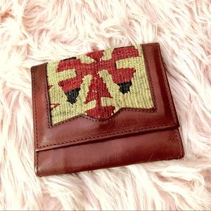 Vintage Wool & Leather Wallet 🐑